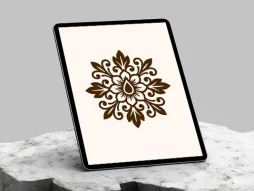 وکتور نقوش ساده طرح نشان سنتی