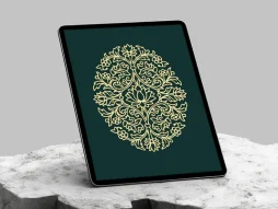 وکتور طرح نقوش تو خالی سنتی ترنج