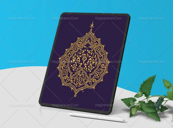 وکتور نقوش نشان تذهیب