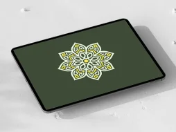وکتور نشان زرد و سفید سنتی