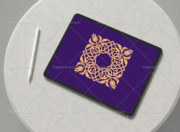 وکتور نقوش سنتی رنگی موتیف