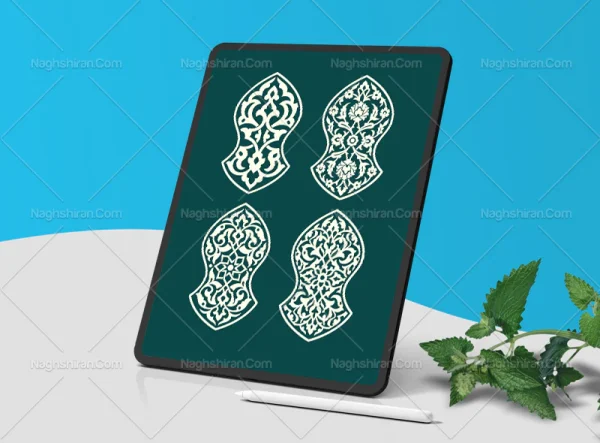 المان سفید نقوش سنتی