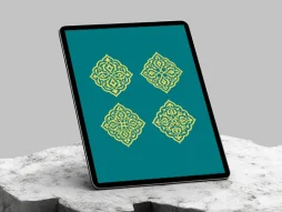 نشان 4 عددی نقوش سنتی سبز