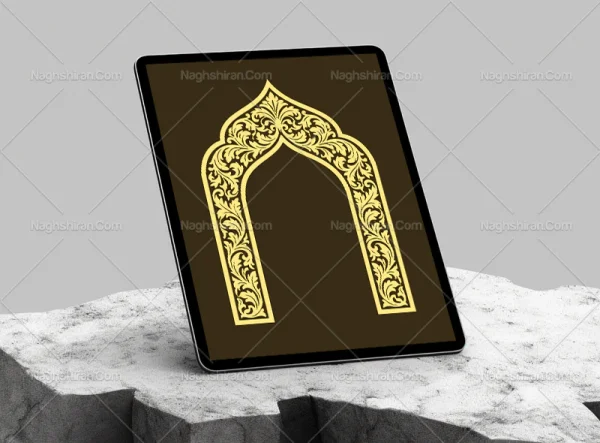 حاشیه طرح محراب نقوش منبت کاری