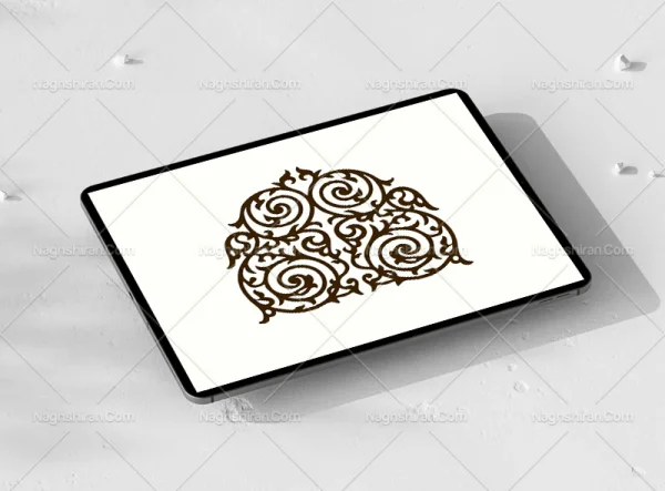 وکتور نشان سنتی طرح گردش اسپیرال