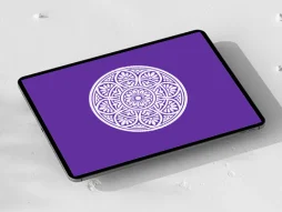 وکتور طرح نشان دایره نقوش سنتی