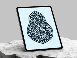 وکتور نقوش سنتی رنگی طرح نشان