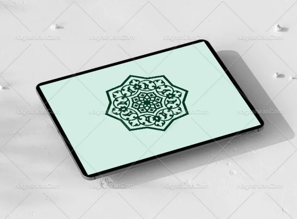وکتور سنتی طرح نقوش ساده تذهیب