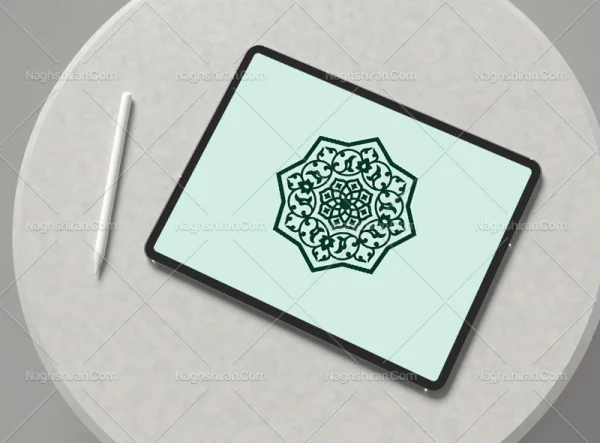 وکتور سنتی طرح نقوش ساده تذهیب