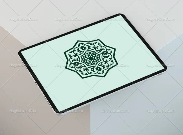 وکتور سنتی طرح نقوش ساده تذهیب