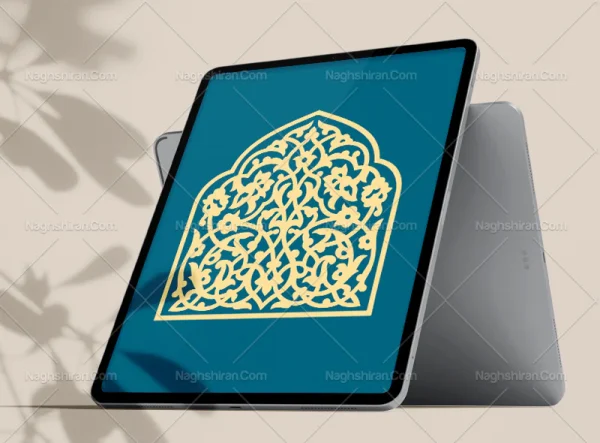 وکتور تذهیب طرح نقوش محراب