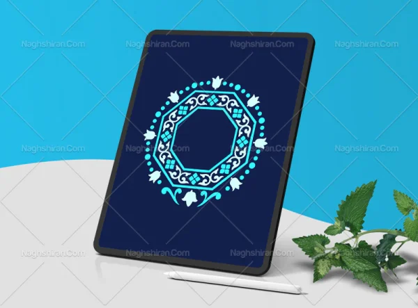 وکتور حاشیه طرح کاشیه کاری