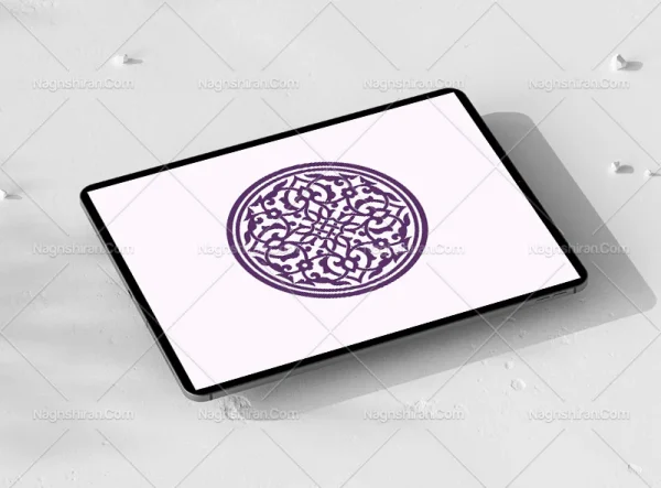 وکتور طرح نشان المان های اسلیمی