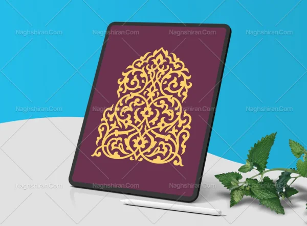 وکتور طرح نقوش محراب سنتی