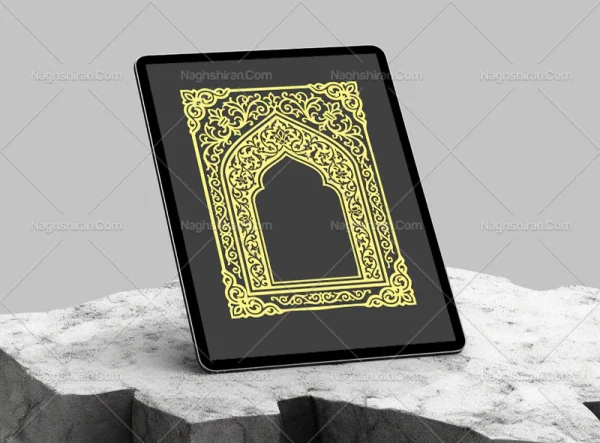 وکتور محراب نقوش ساده سنتی