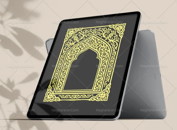 وکتور محراب نقوش ساده سنتی