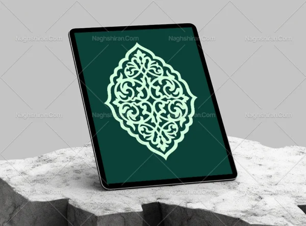 وکتور رنگی طرح ترنج نقوش سنتی