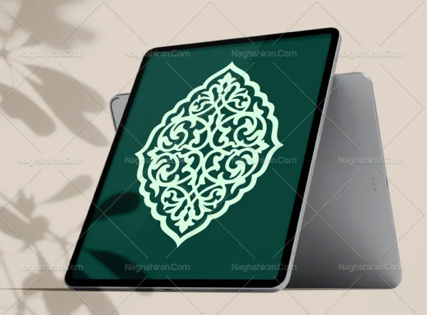 وکتور رنگی طرح ترنج نقوش سنتی