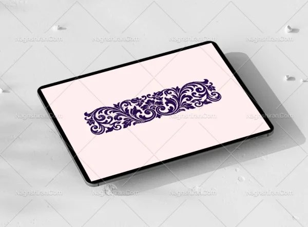 وکتور واگیره حاشیه المان گل و برگ