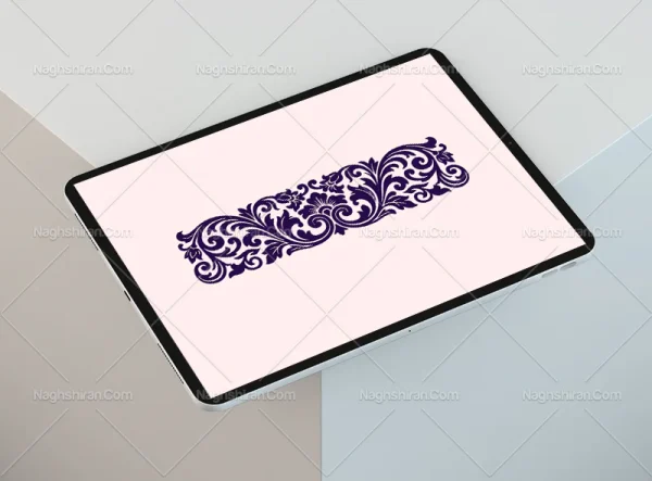 وکتور واگیره حاشیه المان گل و برگ
