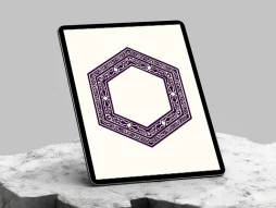 حاشیه چند ضلعی رنگی