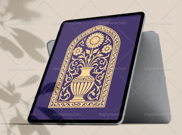 محراب طرح گل و گلدان سنتی