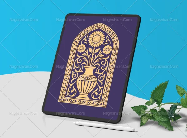 محراب طرح گل و گلدان سنتی