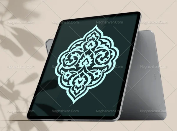 نشان تذهیب آبی رنگ