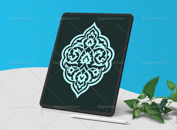 نشان تذهیب آبی رنگ