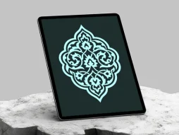 نشان تذهیب آبی رنگ