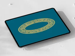 حاشیه بیضی سنتی رنگی