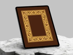 حاشیه مستطیل نقوش سنتی رنگی