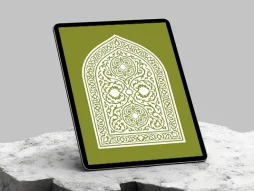 محراب سفید رنگی نقوش سنتی
