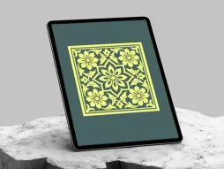 واگیره حاشیه رنگی نقوش سنتی