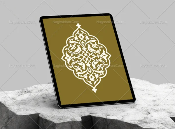 ترنج طرح نقوش سنتی و سیمرغ