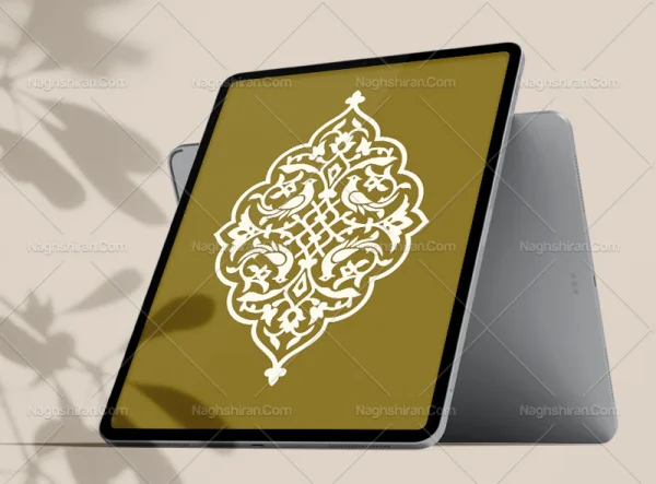 ترنج طرح نقوش سنتی و سیمرغ