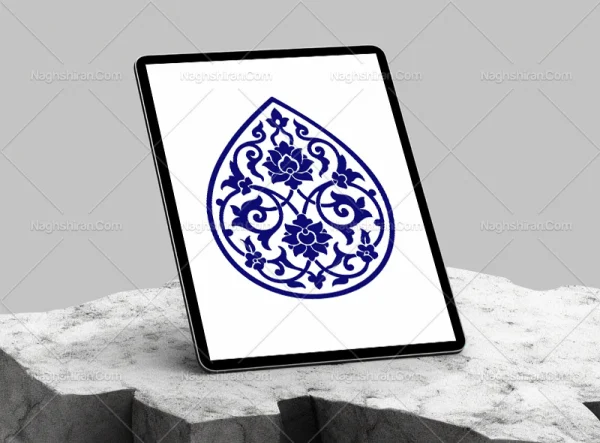 طرح نشان تذهیب آبی