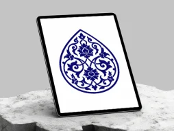 طرح نشان تذهیب آبی