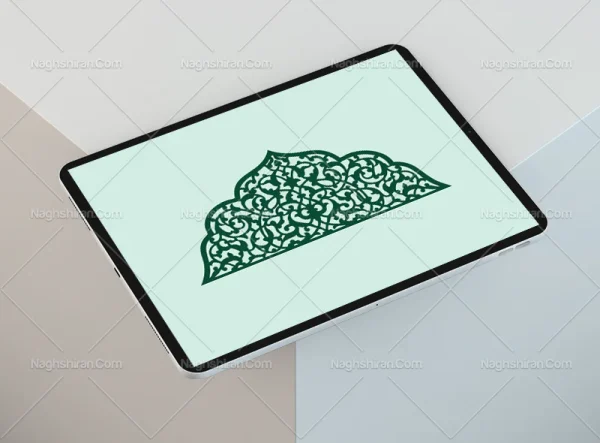 طرح نیم ترنج نقوش اسلیمی