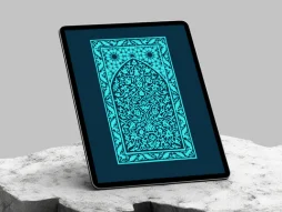 طرح محراب نقوش تذهیب فیروزه ای