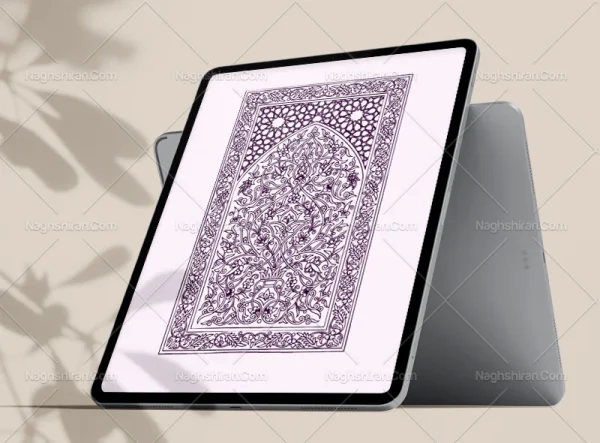 طرح محراب و کتیبه نقوش سنتی هندسی