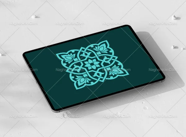 موتیف گل فیروزه ای