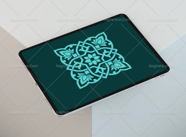 موتیف گل فیروزه ای