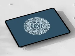 نشان طرح دایره گل و بته سنتی