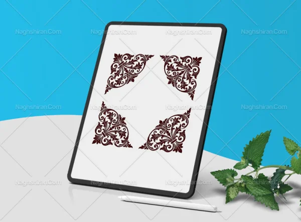 وکتور طرح لچک نقوش سنتی