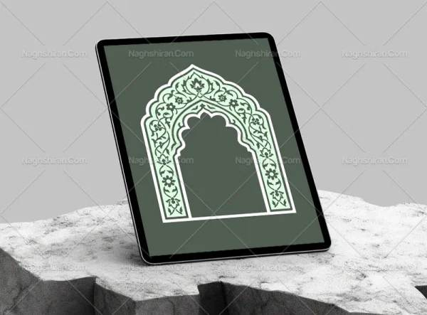 وکتور نقوش سنتی طرح محراب