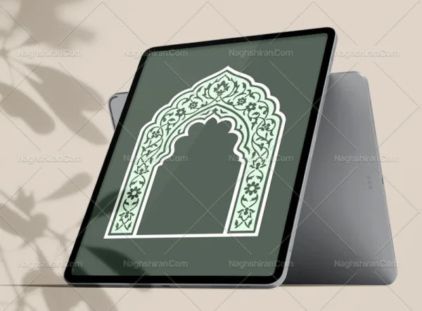 وکتور نقوش سنتی طرح محراب