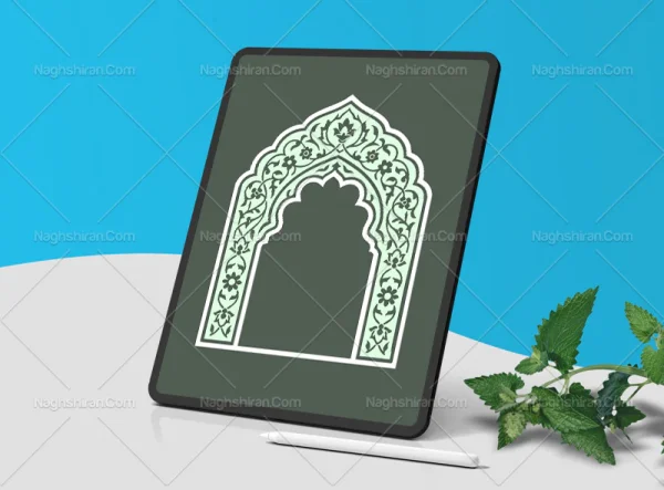 وکتور نقوش سنتی طرح محراب