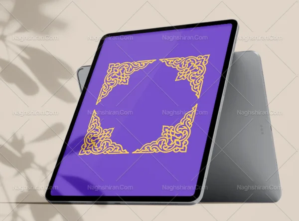 طرح لچک نقش و نگار تذهیب