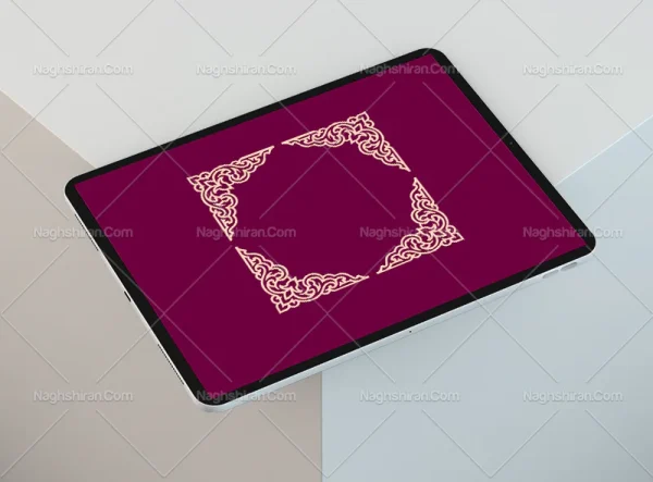 طرح لچک نقوش سنتی تو خالی
